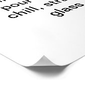 ダーティマルティニカクテルレシピアート18"x24" ポスター (角)