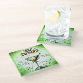 ダーティマルティニドリンクレシピ ガラスコースター (アングル)