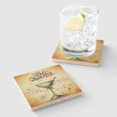 ダーティマルティニバーテンドリンクレシピ ストーンコースター (横)