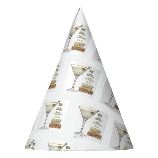 ダーティマルティーニカクテルレシピアートパーティーハット パーティーハット (左)