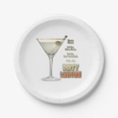 ダーティマルティーニカクテルレシピアート ペーパープレート (正面)