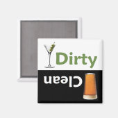 ダーティマルティーニクリーン汚れ食洗機磁石 マグネット (正面/裏面)