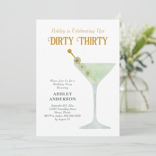 ダーティマルティーニ30歳の誕生日パーティー、ダーティサーティーン 招待状 (スタンド正面)