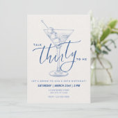 ダーティマルティーニ"私に30語を話す"大人誕生日 招待状 (スタンド正面)