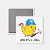 ダーティロックシック四角マグネット マグネット (正面/裏面)