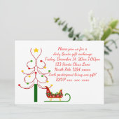 ダーティーサンタクリスマスパーティーギフト交換 招待状 (スタンド正面)