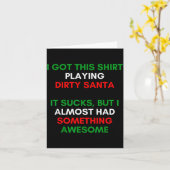 ダーティーサンタ プレゼント アイデア交換 ダーティーサンタ クリスマス カード (黄色い花)