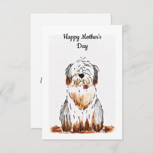 ダーティードッグ母のデイカード サンキューカード (正面/裏面)