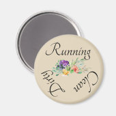 ダーティ走クリーン食洗機かわいらしフローラ マグネット (正面/裏面)