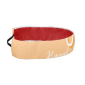 ダーティ30オレンジシンプルの白い誕生日レトロ広告 アスレチックヘッドバンド (左)