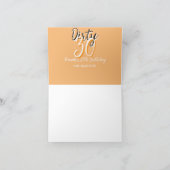 ダーティ30オレンジシンプルの白い誕生日レトロ広告 サンキューカード (内部)