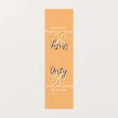 ダーティ30オレンジシンプルの白い誕生日レトロ広告 名刺 (外部フラット)