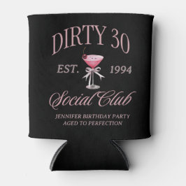 ダーティ30コケットマルティーニ&ボウ誕生日 缶クーラー