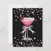 ダーティ30コケットMartini誕生日をテーマにしたインビタット 招待状 (裏面)