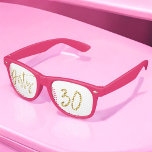 ダーティ30ゴールドフォイル誕生日パーティーグラス レトロサングラス<br><div class="desc">ダーティ30ゴールドフォイル誕生日ピンクパーティーメガネのためのダーティ30誕生祝い</div>
