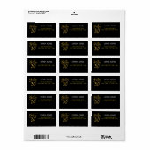 ダーティ30ゴールドフォイル誕生日住所 シール (フルシート)