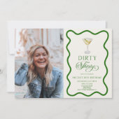 ダーティ30ダーティマルティーニ30歳の誕生日パーティー 招待状 (正面)