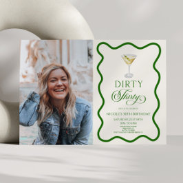 ダーティ30ダーティマルティーニ30歳の誕生日パーティー 招待状