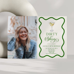 ダーティ30ダーティマルティーニ30歳の誕生日パーティー 招待状