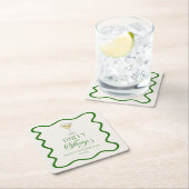 ダーティ30ダーティMartini誕生日パーティー スクエアペーパーコースター (インサイチュ)