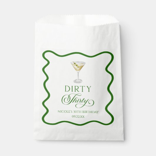 ダーティ30ダーティMartini誕生日パーティー フェイバーバッグ (正面)