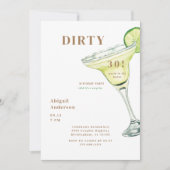 ダーティ30パーティーインザハウスマルガリータ誕生日 招待状 (正面)