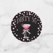 ダーティ30ピンクコケット誕生日パーティー コンフェッティ (スモール正面)