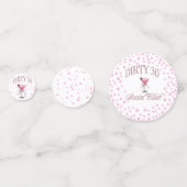 ダーティ30ピンクコケット誕生日パーティー コンフェッティ (裏面)