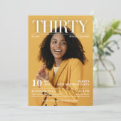 ダーティ30マガジン新聞30th誕生日の写真 招待状 (スタンド正面)