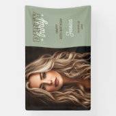 ダーティ30写真西ロデオ30歳の誕生日 横断幕 (縦)