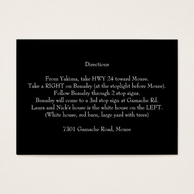 ダーティ30方向カード (正面)