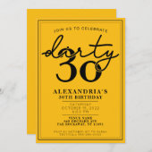 ダーティ30歳の誕生日パーティの招待状 招待状 (正面/裏面)