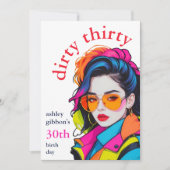 ダーティ30歳の誕生日パーティー 招待状 (正面)