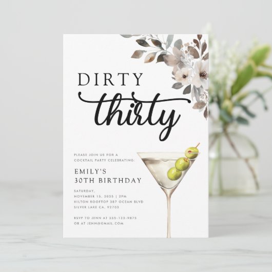 ダーティ30歳の誕生日パーティー 招待状 (スタンド正面)