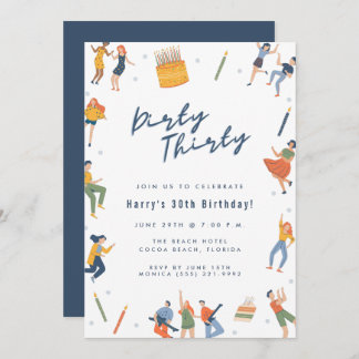 ダーティ30歳の誕生日パーティー 招待状
