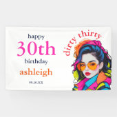 ダーティ30歳の誕生日パーティー 横断幕 (横)