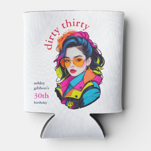 ダーティ30歳の誕生日パーティー 缶クーラー (正面)