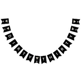 ダーティ30歳、マルティニをテーマにした30歳の誕生日パーティー バンティングフラッグ