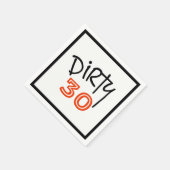 ダーティ30誕生日 スタンダードカクテルナプキン (角)