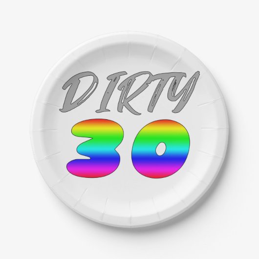 ダーティ30  ペーパープレート (正面)