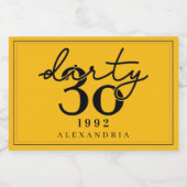 ダーティ30 -誕生日 – ミニワきらめくインラベル スパークリングワインラベル (シングルラベル)