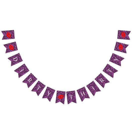 ダーティ30 30番目のハッピーバースデーパーティー バンティングフラッグ (全)