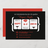 ダーティ30thベガス誕生日スロットマシン 招待状 (正面/裏面)