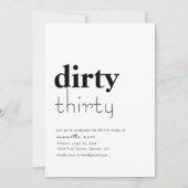 ダーティ30th誕生日パーティー招待状 招待状 (正面)