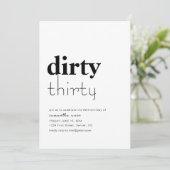 ダーティ30th誕生日パーティー招待状 招待状 (スタンド正面)
