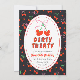 ダーティ30th誕生日パーティー招待状 招待状