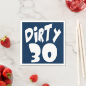 ダーティ330番目の誕生日で大きなレタリング スタンダードカクテルナプキン (インサイチュ)