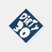 ダーティ330番目の誕生日で大きなレタリング スタンダードカクテルナプキン (角)