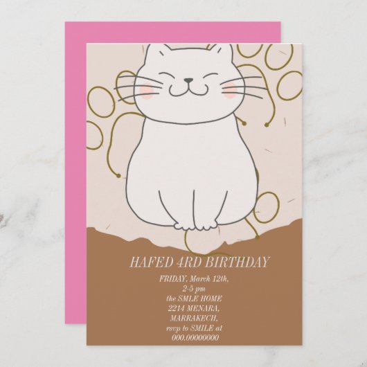 ダーティ3-Y第3誕生日招待状 招待状 (正面/裏面)