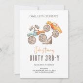 ダーティ3rd-yオレンジブルーモンスタートラック招待状 招待状 (正面)